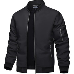 TACVASEN Men's Bomber Jacket, Lightweight Transition Jacket, Aviator Jacket, Spring, Summer, Blouson with Zip Pockets
