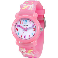 Bigmeda Kids Watch, 3D Cute Cartoon Wrist Watch, Wrist Watch for Kids, Boys and Girls, 30 m Waterproof, Analogue Quartz Watch, Teaching Wrist Watches with Silicone Strap