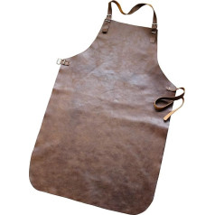 Förster-Fellnest Strong Welding Apron Made of Genuine Leather, Work Apron, Blacksmith Apron, Carpenter's Apron, Cowhide in Brown/Cognac, Antique Leather, brown