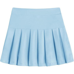 Arshiner Girls' Skirt, Tennis Skirt, High Waist Pleated Skirt, Children's Plain Golf Skorts, Pleated Sports Skirt with Pockets, Inner Trousers, Casual School Uniform, Trouser Skirt, 6-13 Years