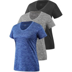 Star Vibe 3 Pieces Sports Shirts for Women Fitness Yoga T-Shirt Women's Breathable Women's Activewear Yoga Short Sleeve