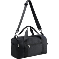 DAYGOS Hand Luggage Bag for Aeroplane with Shoulder Strap, Waterproof Travel Bag, Sports Bag, Small Cabin Bag, Weekender Hand Luggage, Suitcase for Men and Women (Black), black