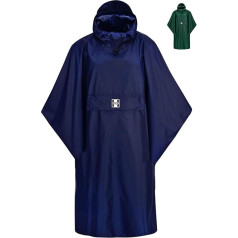 New by Hock! Extra Long Rain Poncho with Hood and Chest Pocket - 100% Waterproof - Lightweight Rain Protection Unisex - The Original with Brand Quality