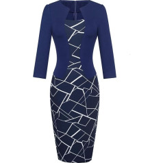 Homeyee B237 Women's 3/4 Sleeve Business Stretch Dress