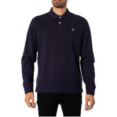 GANT Men's Reg Shield LS Pique Rugger Polo Shirt