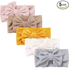DRESHOW Baby Girl Nylon Headbands Newborn Toddler Hair Bands and Bows Kids Hair Accessories