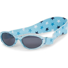 Dooky Baby Banz Blue Star Baby Sunglasses for Girls and Boys (Children's Glasses for 0-2 Years, UV-A & UV-B Protection, Sun Protection with Shatterproof Glass, Children's Glasses with Neoprene Strap),