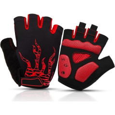 Btneeu Fingerless Cycling Gloves with Gel Mountain Bike Gloves Half Finger Men, Breathable Training Gloves Road Bike Gloves Cycling Gloves MTB Gloves for Women Men