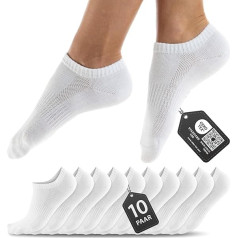 HELDENWERK Trainer Socks for Men and Women, 10 Pairs, Short Trainer Socks with Breathable Cotton, Short Socks Set, Unisex Sports Socks