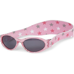 Original Dooky Baby Banz Twinkle Star Baby Sunglasses for Girls and Boys, 0-2 Years, UV-A & UV-B Protection, Shatterproof Glass with Neoprene Strap, Twinkle Stars
