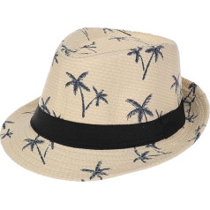 Xiang Ru Panama Fedora Hats for Men Women Braided Straw Short Brim Jazz Cap Trilby Beach Hat