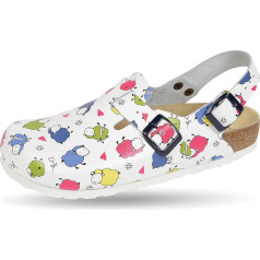 Wörishofer, Weeger Organic Health Clog with Heel Strap - White - 37 eu