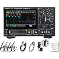 RIGOL Oscilloscope, DHO914 Portable Digital Oscilloscope, 125 MHz Bandwidth, 4 Analogue Channels, 16 Digital Channels, 12 Bit Vertical Resolution, Supports Bode Plot Analysis