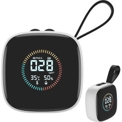 Indoor Air Quality Meter Portable Air Quality Monitor - Portable LED Display, Indoor Tester with Strap - Multipurpose Powder Detection Tool for Is