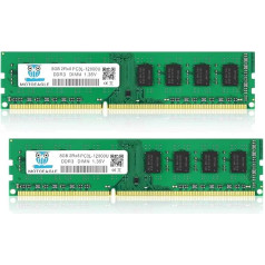 DDR3L-1600 UDIMM 16GB Kit (2x8GB) PC3L 12800 8GB Unbuffered Non-ECC 1.35V CL11 2Rx8 PC3 PC3L 12800U DDR3 DDR3L 1600MHz Dual Rank 240-Pin Desktop Memory