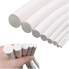 Estresen Silicone Foam Sealing Strip Round Diameter 18mm x 5m Long Solid Foam Strip Soft Durable for DIY Seals Pads Foam Tubing