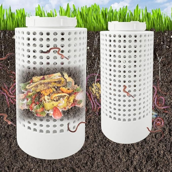 Compost Bin Outdoor Worm Farm Compost Bin Set for Raised Bed Home Farm Compost Bin for Garden Reduce Food Waste Composting Systems More Sustainable