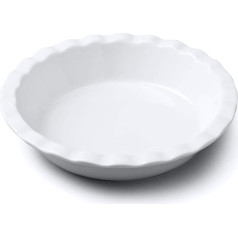 WM Bartleet & Sons 1750 T295 Crinkle Rim Pie Dish, White