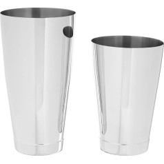 Barfly Weighted Cocktail Mixing Shaker Tin Set, Stainless Steel 18 oz and 28 oz