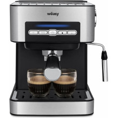 KFX32 Espresso Machine, Stainless Steel, 1.6 Litres, Silver, 85OW, Cup Warmer Plate, 2 Single and Double Stainless Steel Filters, Measuring Spoon