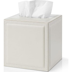 Vlando Cosmetic Tissue Box Large with Lid, Tissue Box, Faux Leather, Tissue Box, Wet Tissue Dispenser for Paper Towels, Tissues in Restaurant, Hotel, Office, Car, Household