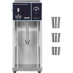 VEVOR Ice Cream Blender, 400W High Speed Ice Cream Machine, Blender, Mixer, 4200RPM, Stepless Speed Adjustment, 304 Stainless Steel Ice Cream Shaker, 3 Hand Cups