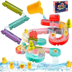 Bath Toy Bathtub, Bath Toy with Duck Slide, DIY Bath Toy Slide, Water Toy Children Baby with Suction Cups Toy from 3 4 5 Years