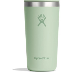 HYDRO FLASK - All Around Tumbler 355 ml (12 oz) - Lockable, Leak-proof Push In Lid - Double-Walled, Vacuum Insulated Stainless Steel Travel Mug - Hot & Cold - Aloe