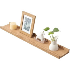 Gieanoo Wooden Picture Shelf, 50 cm, Rustic Solid Oak, Floating Shelf, Wall Shelf, Spice Rack, Hanging Shelf for Living Room, Bedroom, Children’s Room