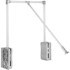 Extendable Clothes Rail Adjustable 890-1210mm Clothes Hanger Large Extendable Clothes Hanger Soft Rewind Storage System with Aluminum Rod Space Saving Load 20kg