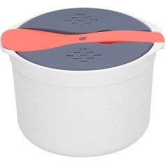 Microwave Oven Rice Steamer, 2-Layer Microwave Rice Cooker, High Temperature Resistant Microwave Cookware, 2L Household Microwave Rice Cooker Steamer