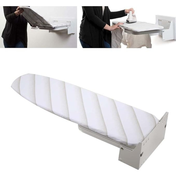 ECUTEE Ironing Board Wall Mounted Ironing Board Foldable for Steam Irons with a Heat-resistant Ironing Cover