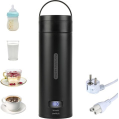 Travel Kettle Small, Electric Water Cup, 220 V 300 W Quick Boil Teapot Heating Cup with Temperature Setting, with Automatic Shut-Off for On the Go (Power Cable is in the Cup)
