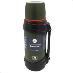 Tirsuli Travel Thermos Flask 2 Litres – Double Wall Stainless Steel – Camping or Hiking – Hot or Cold Over 24 Hours, Water, Coffee, Milk, Tea or Matt