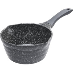 Induction Casserole 20 cm Grey Small Saucepan Small Saucepan with Non-Stick Coating Milk Pan No Cooking Pots Made of Cast Aluminium PFOA and PFAS-Free Suitable for All Hobs