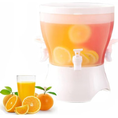 Cold Kettle with Faucet, Plastic Beverage Dispenser for Refrigerator, Cold Kettle with Faucet in Refrigerator, Rotating Large Capacity, Cold Kettle (Elevated)