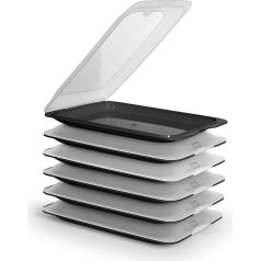 K&G High-Quality Set of 4 Stackable Storage Boxes for Sliced Cold Cuts,Food, Space-Saving Storage Container Set with Integrated Serving Dish, for the fridge
