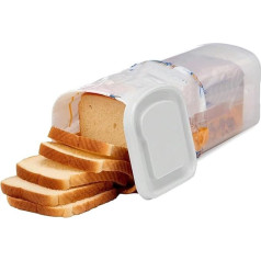 Pssopp Bread Box, Bread Bin, Sandwich Bread Dispenser, Bread Storage Container with Lid, Classic, 35 cm x 14 cm, Bread, Slice by Edition