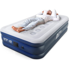 Active Era Premium Air Bed Single Bed: 99 x 187 x 46 cm – with Built-in Electric Pump and Integrated Pillow