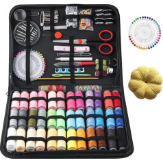 Sewing Kit for Adults, 183 Pieces Needle and Thread Set with Basic Sewing Accessories and Accessories for Small Travel Repairs, Emergency Repairs