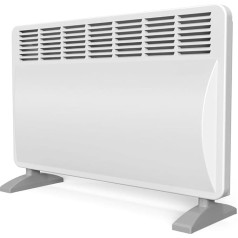 AIRMATE Electric Radiator Heater, 1500 W Electric Heater, Energy Saving, Quiet Convector Heater, Electric, Electric Heater, Wall Mounted with Overheating and Tilt Protection, Mobile (Milky)