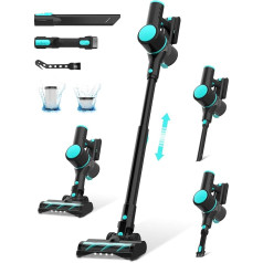 Vacuum Cleaner, Cordless Vacuum Cleaner, 30,000 Pa/250 W Vacuum Cleaner, 45 Minutes Running Time, 1 Litre Handle Vacuum Cleaner for Carpet, Hard Floors, Pet Hair, Car, Home