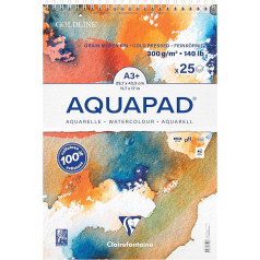 Aquapad Spiral Pad Watercolour A3+ 29.7 x 43.5 cm 300 g 25 Sheets