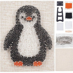 DIY Penguin String Art Kit for Beginners, 3D Animal String Art Craft Kit for Adults, Art Craft Kit with Instructions and All Accessories, Home Wall Decor