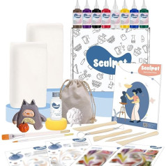 kintsukuroi Pottery Set for Home, Air-Drying Clay Potter Set for Beginners, Air Dry Clay Pottery Set for No Burning Necessary, Make Your Own, Unique Ceramic