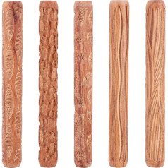 5 Pieces Potter Tools Hand Rolls for Clay Stamp Clay Pattern
