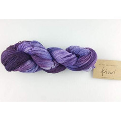 Manos Del Uruguay Silk Blend Fino 9999 Violets, 100 g, Wool with Silk for Knitting and Crocheting, Merino Silk Blend, Hand-Dyed with Colour Gradient