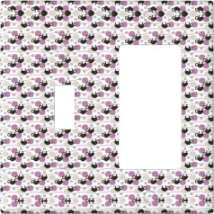 Adorable Little Baby Faultier Druck 2-Gang schraubenlose dekorative Wandplatten, mittlere Größe Abdeckplatten für Steckdose, moderner Stil