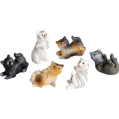Nativity Animals Cat Set with 6 Cats / Kittens [Size Approx. 3 cm] Nativity Scene Accessories/Accessories for Nativity Scenes