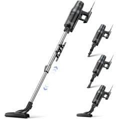Linkifly 600 W Vacuum Cleaner with Cable, A6 Handheld Vacuum Cleaner with Cable, 30000 Pa Floor Vacuum Cleaner without Bag, Vacuum Cleaner for Parquet, Carpet, Tiles, Pet Hair, HEPA Filter, 5 m Cable